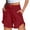 Red, variant on Levmjia Womens Ruffled Wrap Shorts High Waist Casual Polyester Elastic Waist Pocket Shorts for Everyday Wear Yoga Beach and Vacation All Season Comfort Stretchy Fit