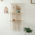 thumbnail image 2 of Handmade Tassel Macrame Wall Hanging Shelf Boho Cotton Rope Shelf, 2 of 5