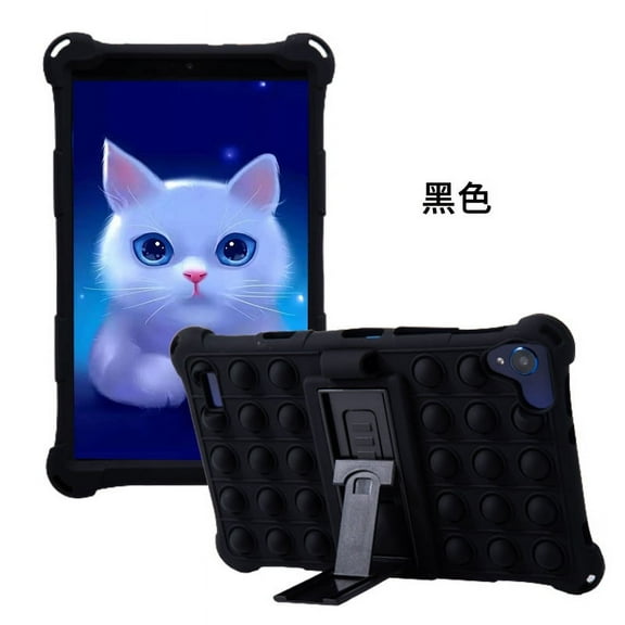 Golden Sheeps Compatible for Walmart onn. 8" Tablet 2020(Model: 100011885)/2019(Model ONA19TB002) onn. 8" Tablet Pro 2020 Released (Model 100003561) Push Pop Fidget Toys Silicone Case With Stand-black