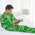 thumbnail image 6 of Fotbe Bamboo Pattern Long Sleeve Pajama Set for Men,Sleepwear Set,2-piece Loungewear Set,Soft PJs Comfy Nightwear with Pockets-X-Large, 6 of 7