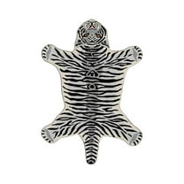 OAVQHLG3B Tiger Print Rug Cartoon Cute Faux Area Rugs Fluffy Animal Print Mat Carpet Small Rugs for Playroom Room Home Decor 16" x24"