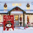 thumbnail image 4 of SM-XLHN Let It Snow Snowman Snowflake Christmas Garden Flag 12x18 Inch Double Sided, Blue Winter Farmhouse Yard Outdoor Decorative Flag, 4 of 6