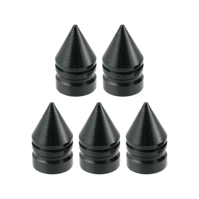 5uds Neumático Vástago Válvula Tapas Cubiertas Espiga Estilo para Coches Bicicletas tono titanio