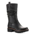thumbnail image 3 of Sun + Stone Womens Nelliee Faux Leather Zipper Mid-Calf Boots, 3 of 10
