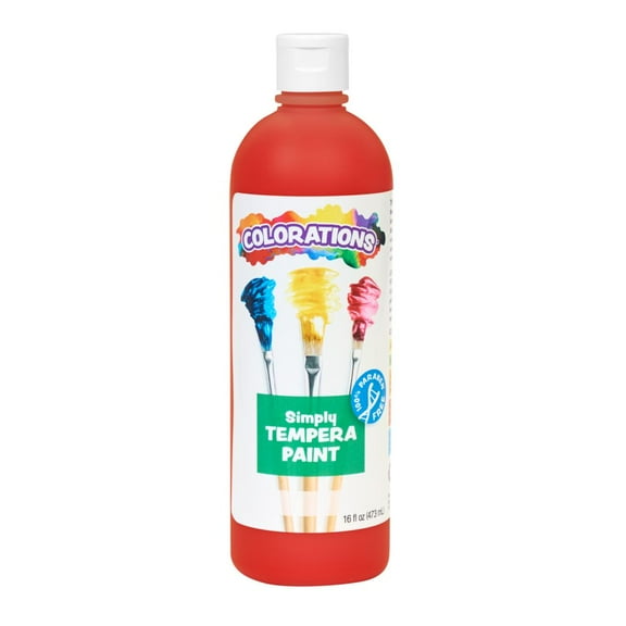 Colorations Paraben-Free Simply Tempera Paint 16 oz. - Red