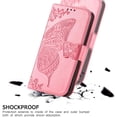 thumbnail image 6 of Butterfly Embossed Wallet Case for Motorola Moto G Play 2025, PU Leather Flip Cover with Card Holder, Kickstand & Lanyard, Shockproof,,Pink,For Moto G Play 2025, 6 of 8
