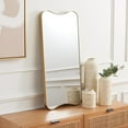 thumbnail image 2 of SAFAVIEH Hyla​ 14 in. x 31 in. Solid Frame Mirror, Gold, 2 of 6