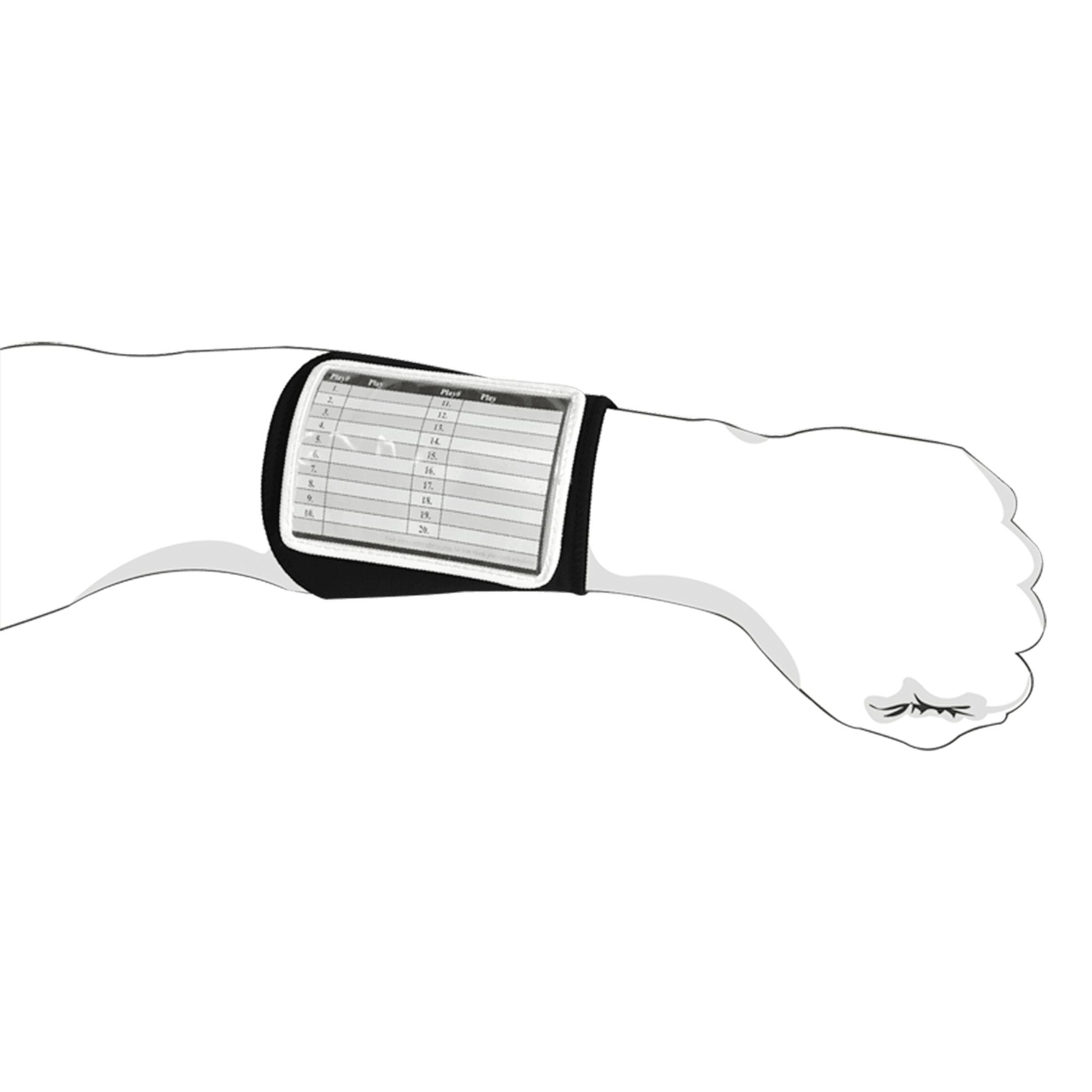Cutters, Mini Triple Playmaker Wristband, Terrycloth, One Size Fits Most, Black