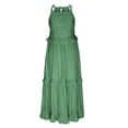 thumbnail image 4 of Gspmoly Robes pour Femmes, Robe d'Été Décontractée pour Femme à Col Rond, Unie, à Bandage, Sans Manches, Longue, Robe de Cocktail jusqu'à 65 % de Rabais, 4 of 6