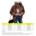 thumbnail image 4 of Mujer Invierno Chaqueta De Manga Larga Moda Otoño Invierno Cálido Color Puro Cremallera Frente Abierto Outwear Abrigo Marrón Oscuro XL, 4 of 5