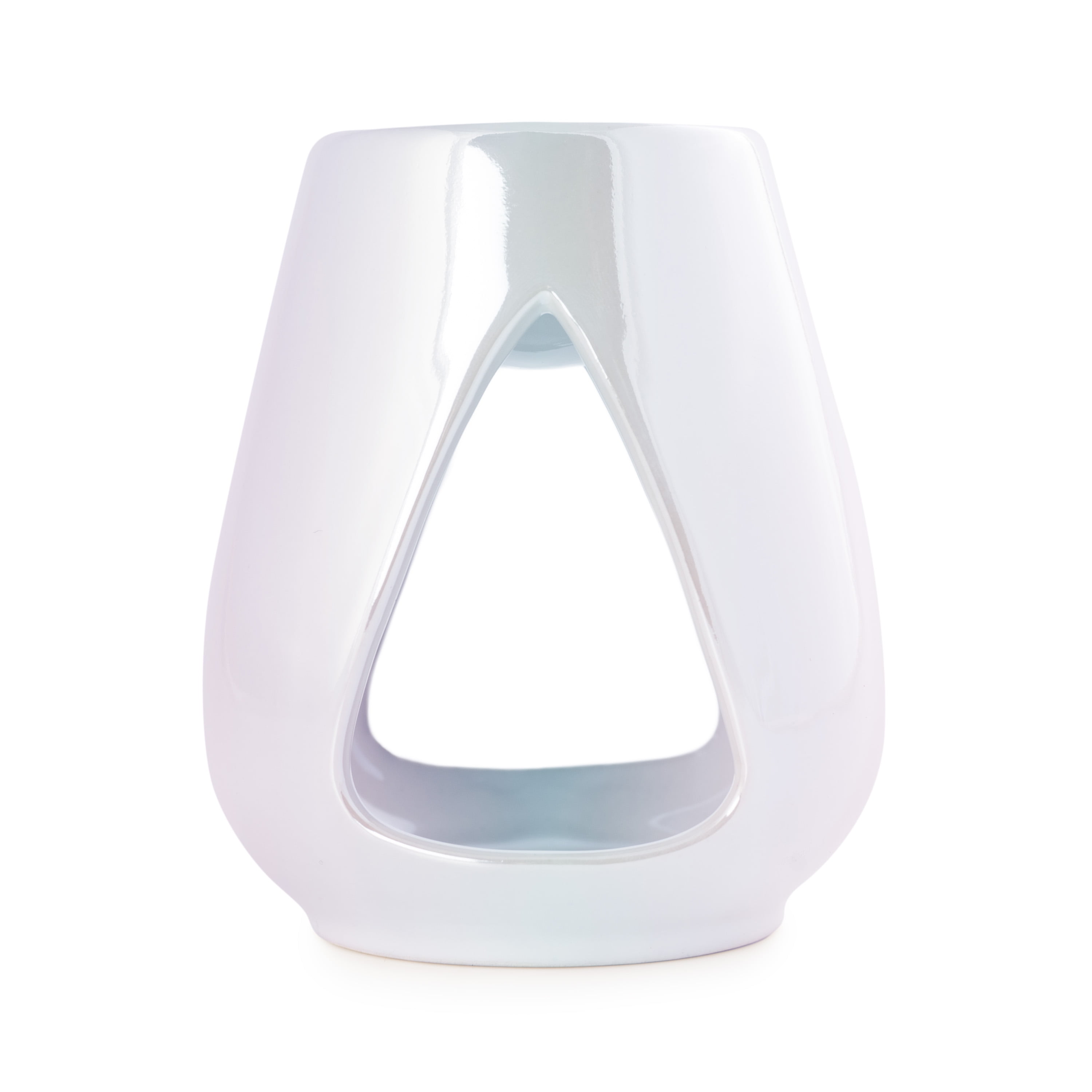 (2 pack) Mainstays Ceramic Tealight Wax Warmer, White Iridescent, 1 Pc