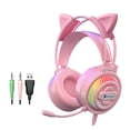 thumbnail image 2 of Auricures Estéreo de 3, Juegos sobre Orej Estéreo con Micrófono Flexible con oreja Macarena auriculares para juegos, 2 of 8