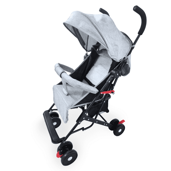 Carriola de Paseo Plegable Rm Regalomex con Toldo y Respaldo Reclinable gris Grande