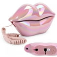 thumbnail image 1 of Teléfono de Labios, Galvanoplastia Rosa Labio Divertido Galvanoplastia Teléfono de Labios Teléfono de Moda Máxima Comodidad, 1 of 8