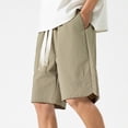 thumbnail image 5 of Besolor Mens Summer Shorts Color Block Drawstring Elastic Waist Casual Loose Workout Lounge Shorts with Pockets, 5 of 5