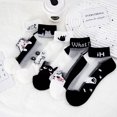 thumbnail image 2 of TAZAG 5 pairs of summer ice silk socks for women short tube cotton bottom crystal socks, 2 of 5