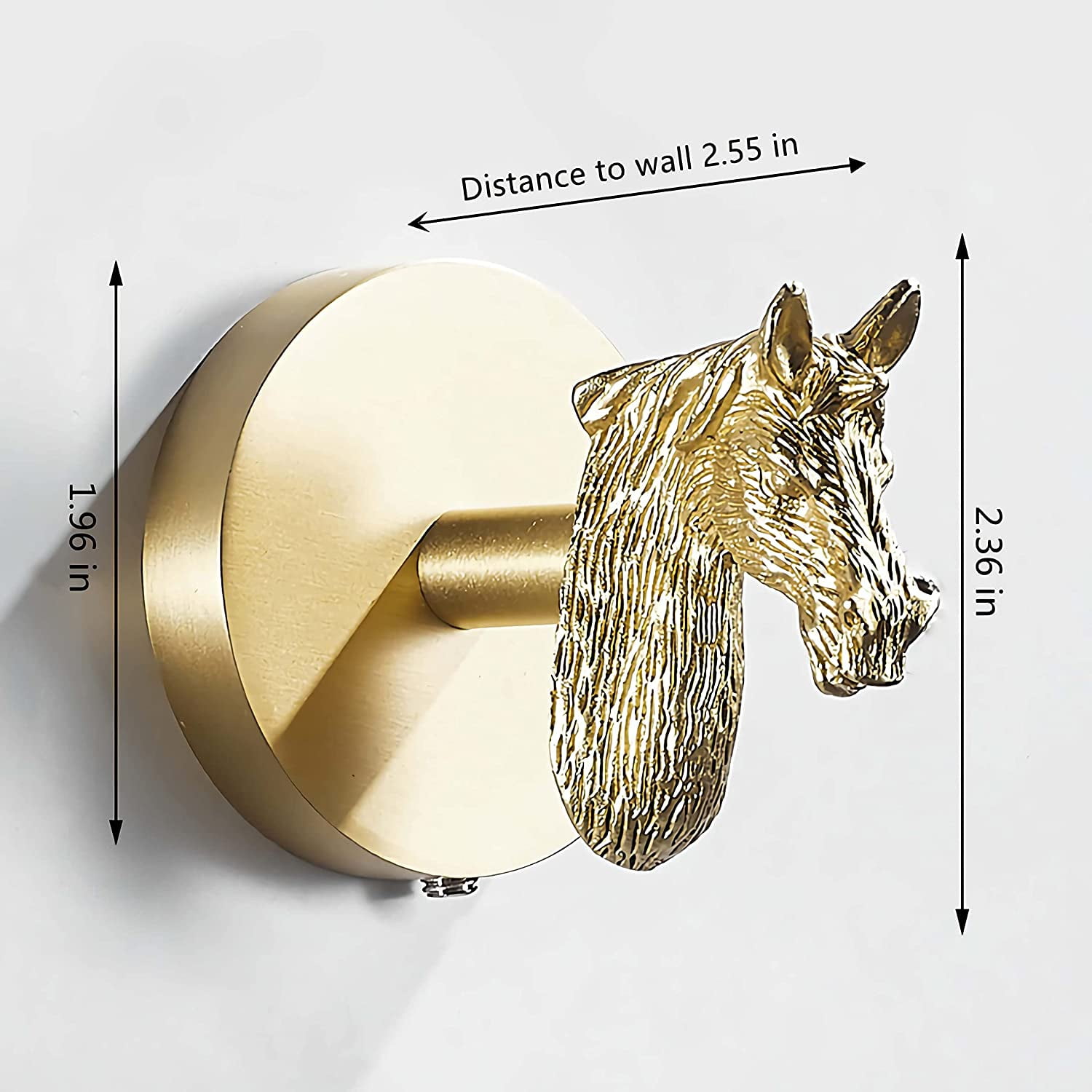 Brass Coat Hook Animal Shaped Brushed Brass Coat Hook Coat Hook Wall Mounted Metal Coat Hook for Hat Coat Handbag Purse Robes Bathroom Bedroom Entryway Horse Walmart