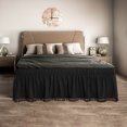 thumbnail image 4 of Moocorvic Solid Color Wraparound Elastic Bed Skirt Stretchy Built-in Bed Apron, 4 of 9
