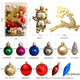 thumbnail image 5 of Paquete de regalo de bolas brillantes para decoraciones navideñas, decoración de ventanas navideñas, bolas colgantes pintadas, colgantes para árboles de Navidad, 5 of 5