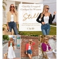 thumbnail image 5 of Chiclily Women's Cropped Cardigan Sweaters Long Sleeve Crew Neck Button Down Knit Bolero Shrugs Tops, 5 of 8