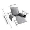 thumbnail image 3 of Recliner Sofa Cover, One-Piece Slipcover for Rocking & Massage Chairs, 55x196cm Pet-Proof Furniture Protector, Washable Polyester, Modern Solid Design, 3 of 7