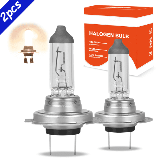 OBNDVU H7 Halogen Headlight Bulbs for Hyundai Santa Fe 2007-2009 2017-2018 High/Low Beam Lamp Set 2 Pack