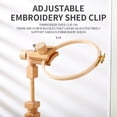thumbnail image 2 of Sherbo Adjustable Embroidery Hoop Stand Rotated Beech Wood Hands-Free Cross Stitch Frame Solid Natural Wood with 2 Hoops 6 Inch and 7 Inch, 2 of 6