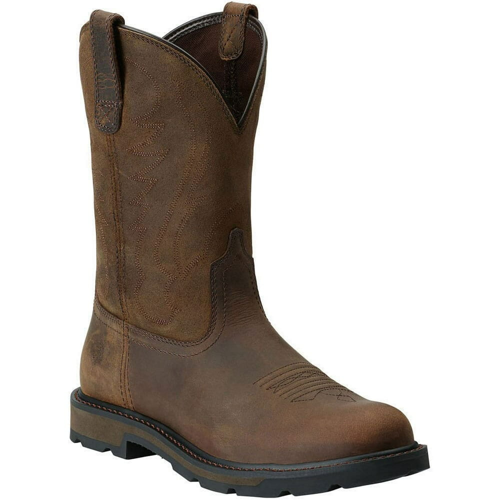 Ariat 10014238 Ariat Men's Groundbreaker Round Toe Work Boots Brown