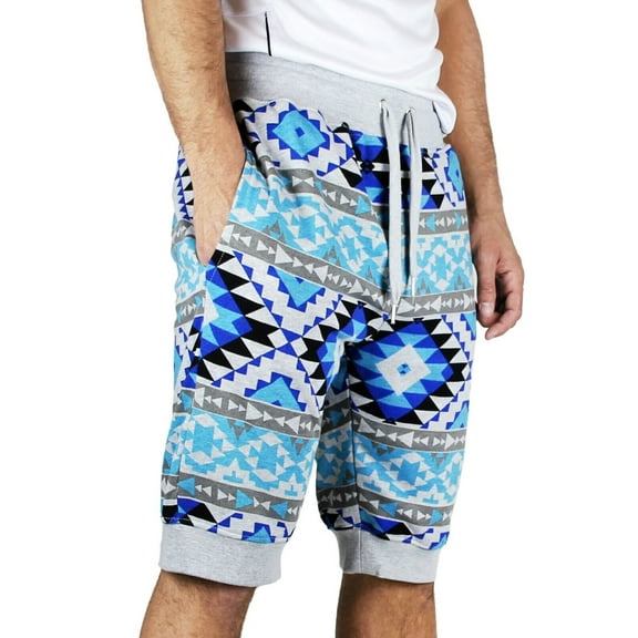 Blue Ocean Mens Aztec Printed Jogger Shorts (psr-19)