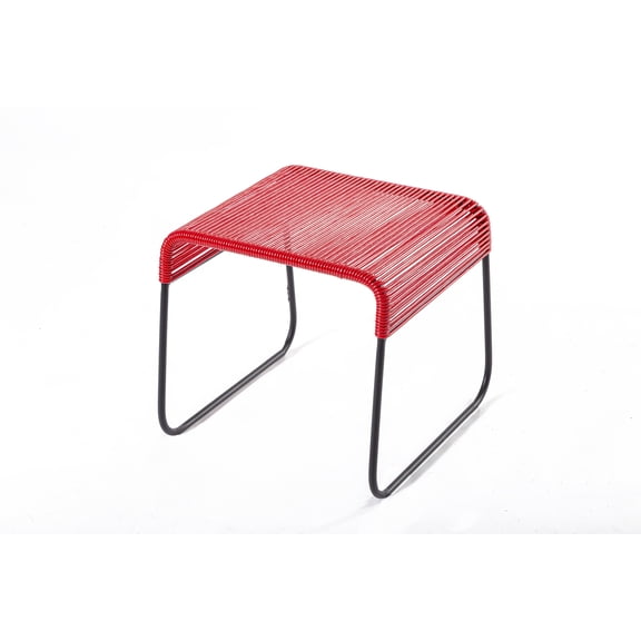 Small Accent Stool - Modern Footrest Bench - Durable Indoor Outdoor Furniture