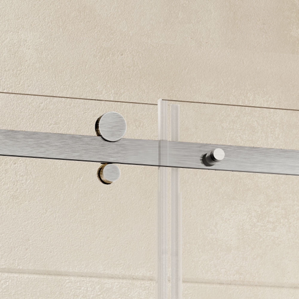 Kepooman 48 W x 76 Frameless Shower Door, Home Bypass Sliding Bathtub Door for Bathroom Kepooman 48 W x 76 Frameless Shower Door, Home Bypass Sliding Bathtub Door for Bathroom