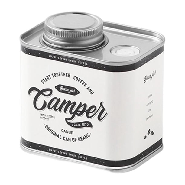 Latas de café en grano de 150g, recipiente hermético para café, preservación de la frescura (blanco)