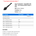 thumbnail image 2 of Inner Tie Rod End - Compatible with 2007 - 2013 Nissan Altima Coupe 2-Door 2008 2009 2010 2011 2012, 2 of 2