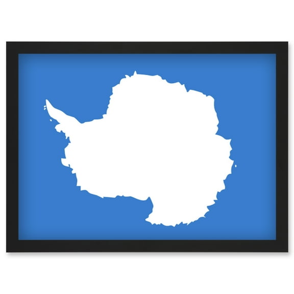 Antarctica National Flag Patriotic Vexillology World Flags Country Region Poster Artwork Framed Wall Art Print A4