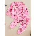 thumbnail image 6 of Elippeo Baby Girl 2Pcs Christmas Outfits Long Sleeve Cake Print Sweatshirt + Pants Set Toddler Clothes 3 6 12 18 24 Months 3 Years, 6 of 10