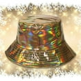 thumbnail image 2 of Hauaitttt Hop Street Gold and Silver Basin Hat for Men and Women Stage Performance Metal PU Fisherman Hat Fish Hat Black Bucket Hat Modern Bucket Hat Man Bucket Hat Nylon Umbrella Black Hat Men Hat, 2 of 4