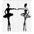 thumbnail image 3 of Ambesonne Ballet Shower Curtain, Dancers in Classic Dresses, 69"Wx75"L, Black White, 3 of 3