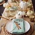 thumbnail image 4 of 36 Pack Sage Green Cotton Linen Napkins - 16 x 16 Inch Fringed Soft Washable Rustic Dinner Napkins for Wedding Party Dinner Table, 4 of 7