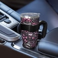 thumbnail image 5 of 40oz Tumbler,Pink Breast Cancer and Love Insulated Tumblers with Removable Handle,Stainless Steel Double Vacuum Coffee Tumbler Cup with Straw for Home,Office,Travel,Party, 5 of 5