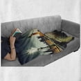 thumbnail image 6 of London Soft Flannel Fleece Throw Blanket, Big Ben from Westminster Bridge Evening Urban Life England City, Cozy Plush for Indoor and Outdoor Use, 50" x 70", Jade Green Dark Blue, by Ambesonne, 6 of 6