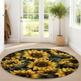 thumbnail image 2 of Circle Dot Round Area Rug, playful polka pattern carpet for nursery, hallway or office, soft washable non-slip floor mat, cheerful modern décor accent, 2 of 7