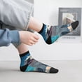 thumbnail image 2 of Fuzoiu Starry Sky Cloud Bulldog Print Adult Socks, Crew Moisture-wicking Socks, Unisex Cushion Crew Socks,Casual Sports Ankle Socks, 2 of 7