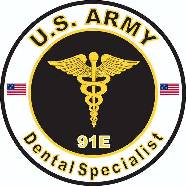 3.8 Inch U.S. Army MOS 91E Dental Specialist