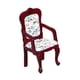 thumbnail image 5 of Silla para casa de muñecas a escala 1/12, sillón de simulación, mini accesorio, silla con respaldo. Rojo marrón, 5 of 9