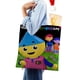 thumbnail image 4 of Charlie's Colorforms City Bolso de tela con estampado de lienzo para mujer, bolsa de compras reutilizable y estética, con cremallera interior, regalo para mujer,38*45cm., 4 of 6