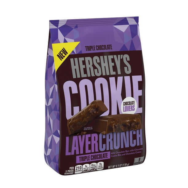 Hershey's Cookie Layer Crunch Triple Chocolate Candy, 6.3 Oz. Walmart