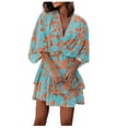 thumbnail image 2 of Mefallenssiah Mode Femmes Robes Décontractées Sexy Imprimées Été Sans Manches Poches Mini Robe, 2 of 5