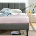 thumbnail image 3 of Zinus Lottie 35" Upholstered Platform Bed Frame with USB Ports, Grey, King, 3 of 10