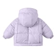 thumbnail image 5 of Atogsazn Childrens Girls Puffer Jacket Kids Casual Full Zip Long Sleeve Coat Thick Warm Winter Outerwear Clothes Purple 7-8 Years Fashion, 5 of 5