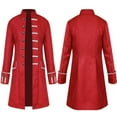 thumbnail image 7 of uikmnh Mens Jackets Men Winter Warm Tailcoat Jacket Overcoat Outwear Buttons Coat Size:XL, 7 of 7